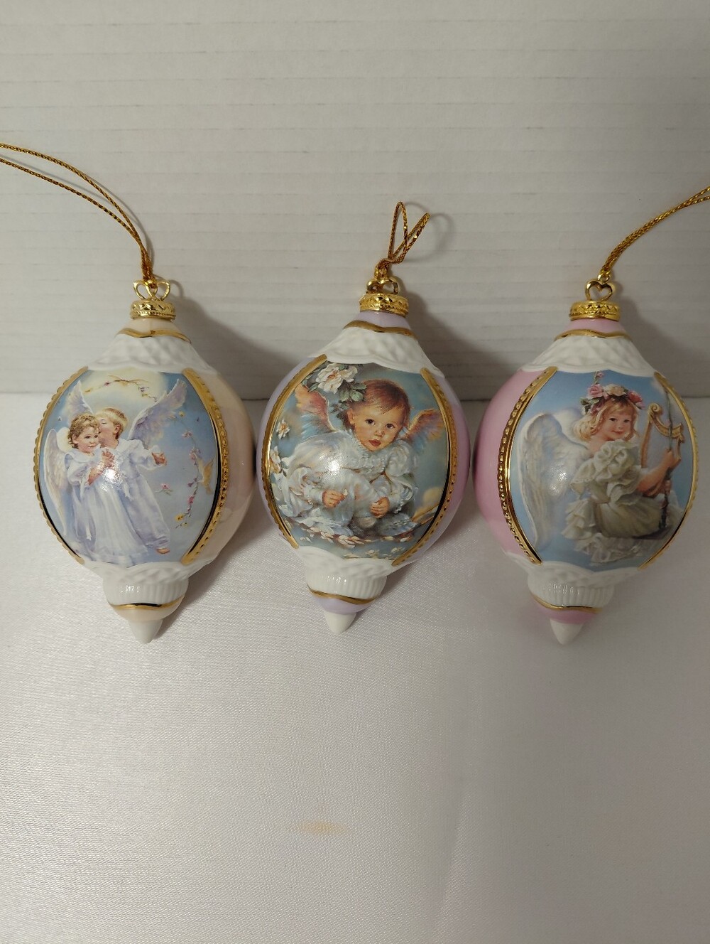Bradford Exchange Heavenly Messengers Angel Porcelain Ornament Set
